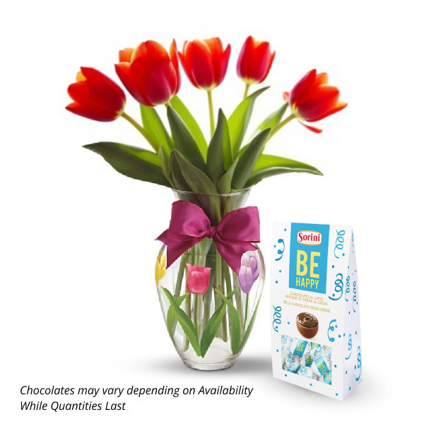 Mother's Day 5 Tulips & Box of Chocolates
