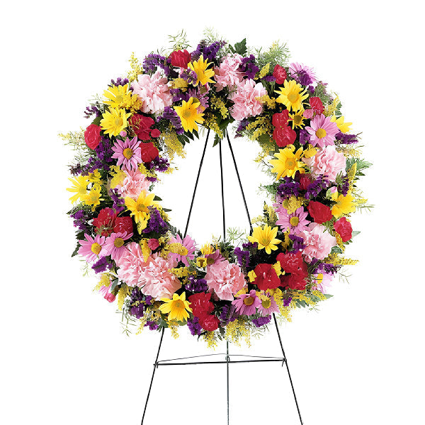 colorful flowers Wreath