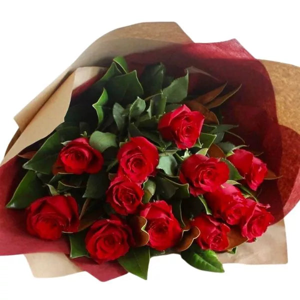 One Dozen Long Stem Red Roses